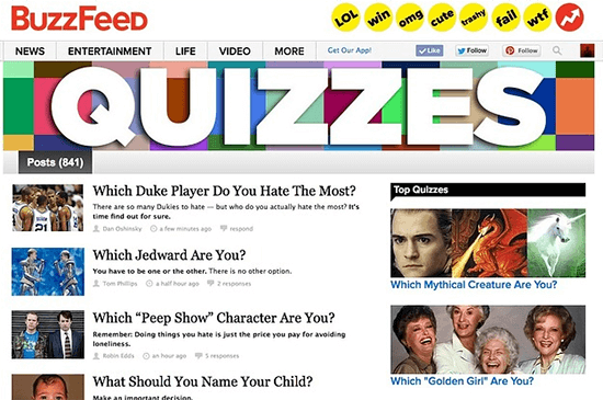BuzzFeed测验