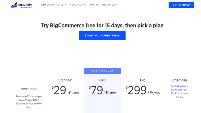 BigCommerce基本主页